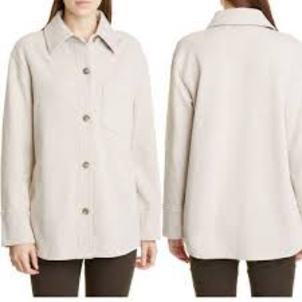 VINCE Womens oversized soft shirt tan jacket shacket size XS - Picture 2 of 13